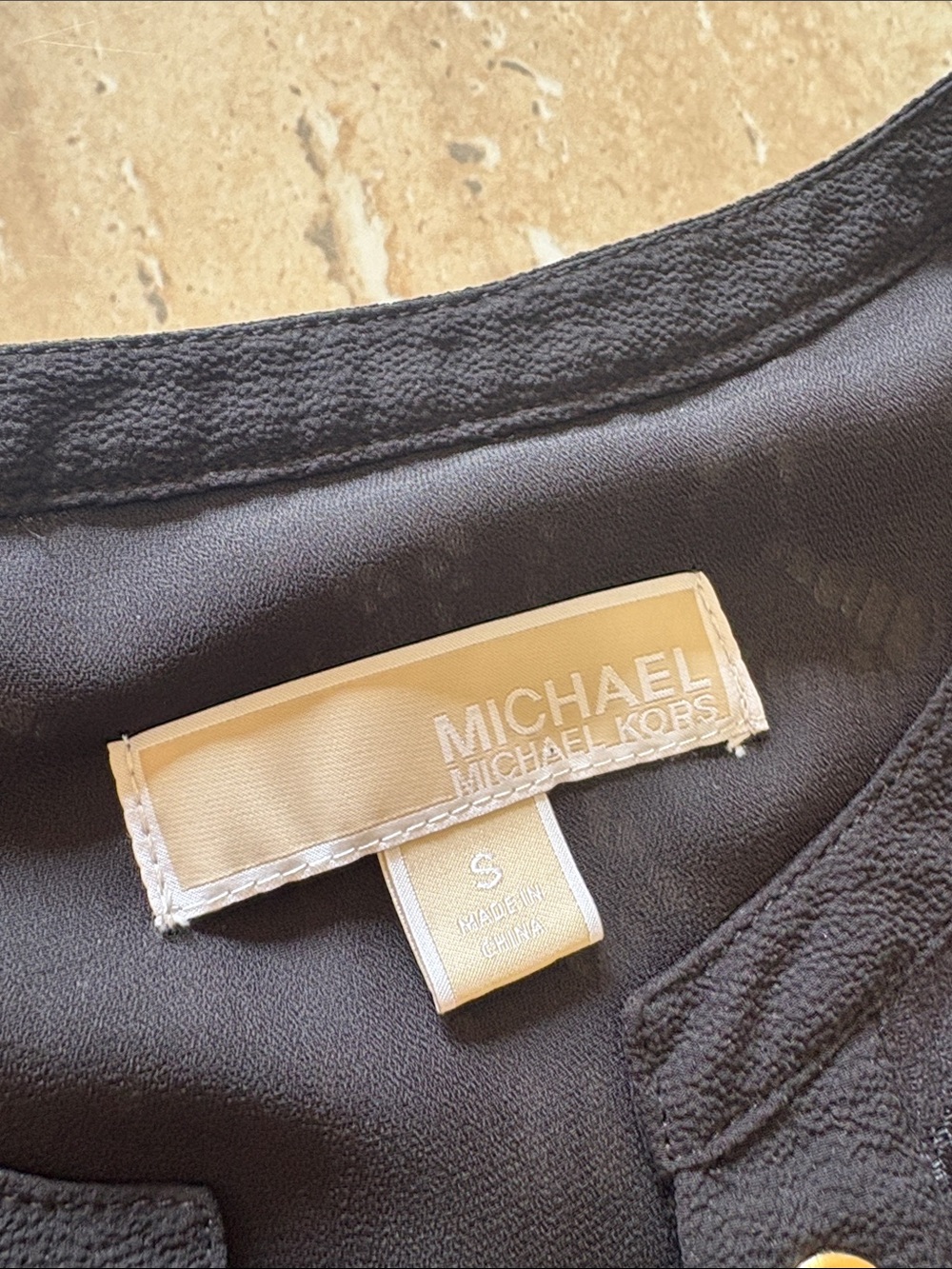 NWOT Michael Kors, black lace blouse - Picture 5 of 9
